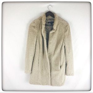 Kenneth Cole New York Faux Fur Coat Small